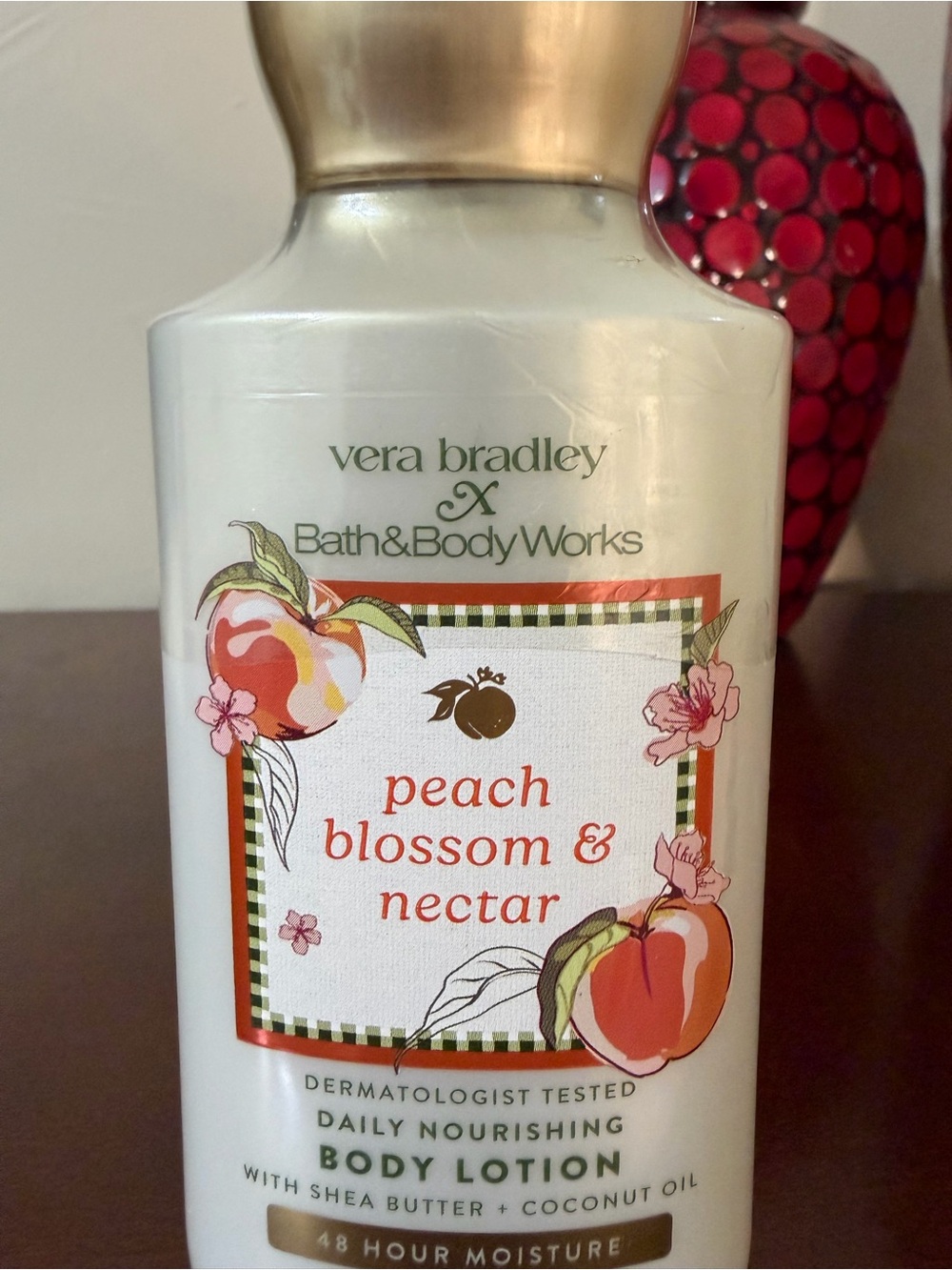 NWT Vera Bradley x Bath & Body Works Peach Blossom & Nectar Lotion 8oz - Picture 2 of 15